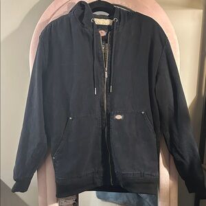 Dickies Men's Dark Gray Hooded Windbreaker